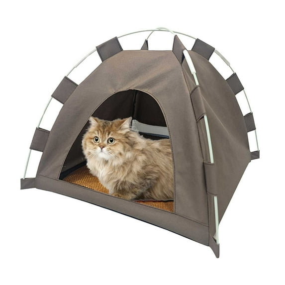 Foldable Pet Tent for Dogs & Cats | Portable Outdoor Pet House with Removable Bed for Camping, Hiking, Beach & Indoor Use | Easy to Clean & Carry