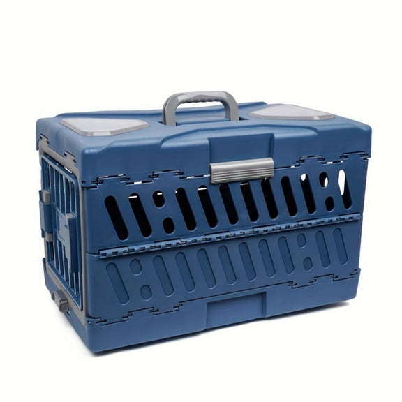 Foldable Pet Travel Carrier Crate for Small Dogs & Cats, 3s Setup, Breathable Design, 22"x13"x14.6", Ideal for Vet Visits, Car Rides, Indoor Use