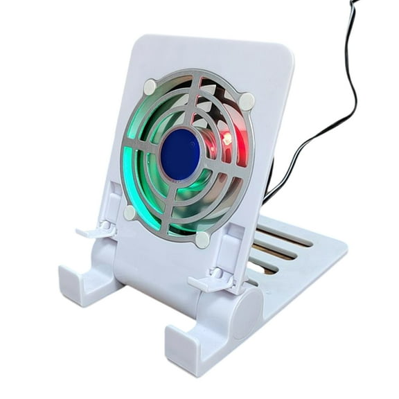 Foldable Phone Holder Stand With Cooling Fan Radiator USB Power Gamings Accessory For Smartphone Tablet Quiet Operations