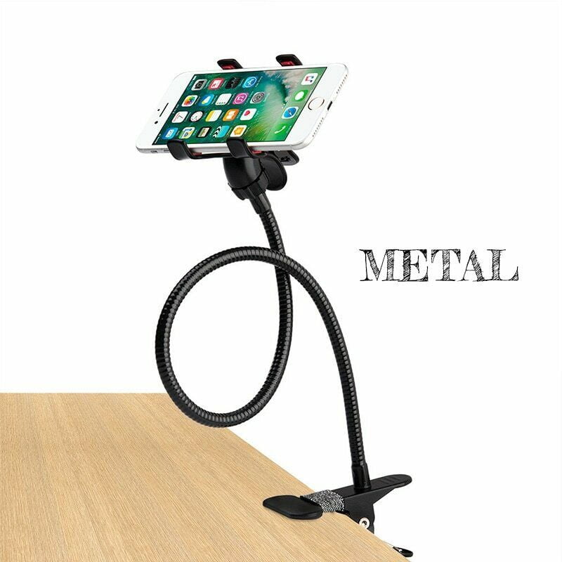 Flexible 360° Cell Phone Holder Stand – Lazy Arm Mount for Bed, Desk, Car – Universal Clip Bracket for iPhone, Android