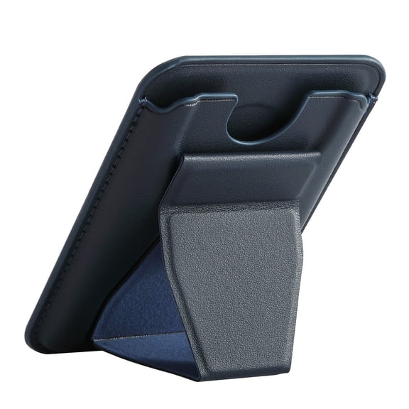 Foldable Phone Stand with Builtin Card Storage Strong Magnetic Wallet Backing Card Holder Universally Phone Mount