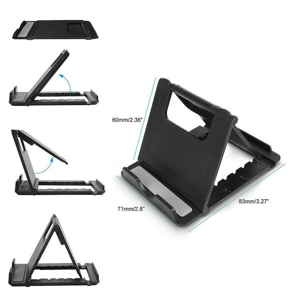 Foldable Phone And Tablet Stand Universal, Adjustable Viewing Angle, Lightweight Design, Compact Travel-Friendly Holder For Most Tablets & Smartphones, Perfect For Videos