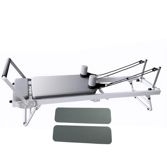 Foldable Pilates Bed, Supports 440LBS, Breathable Pilates Equipment, High-Density Foam Pilates Workout, 5 Silent Springs Pilates Reformer with Removable Wheels for Home Studio