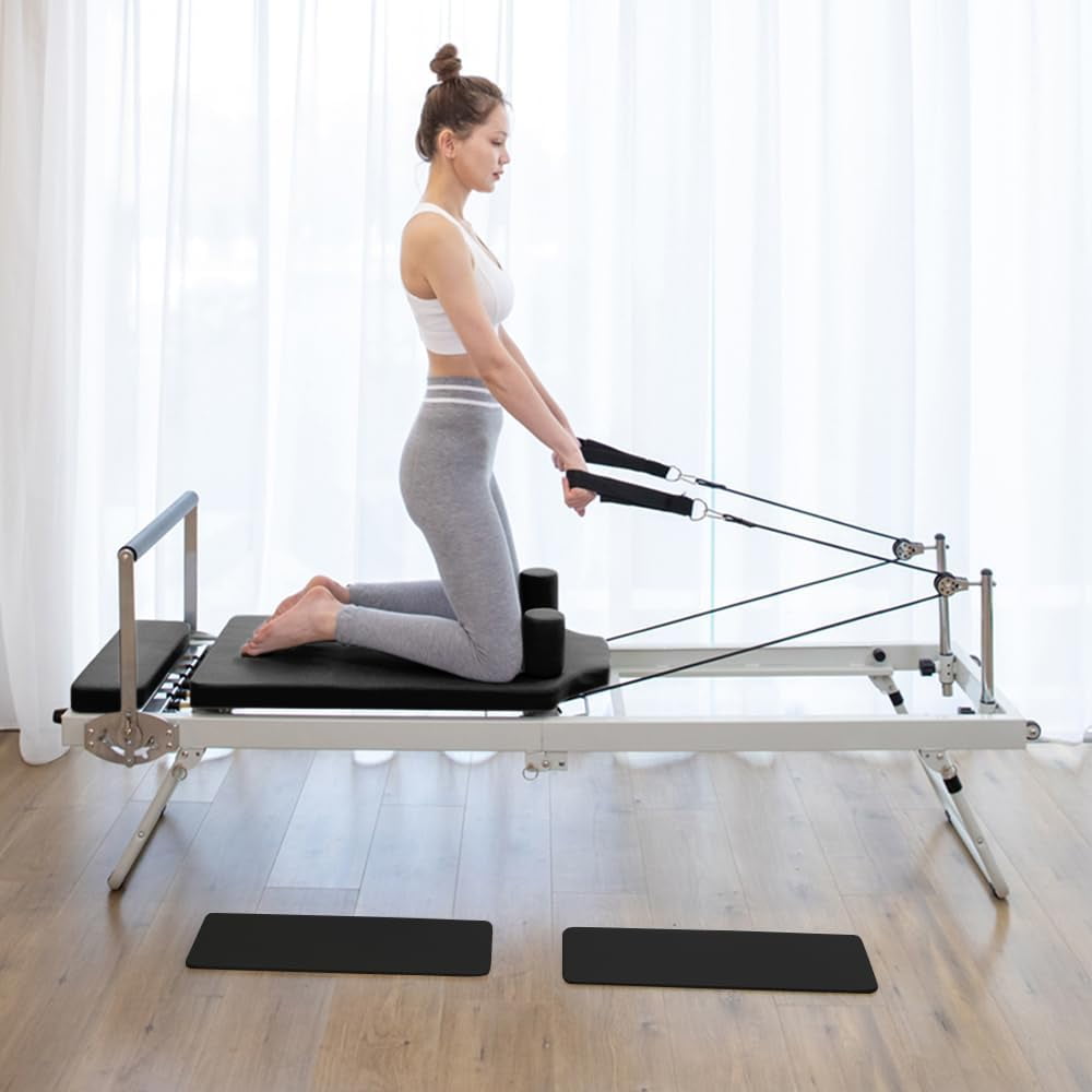 Foldable Home Pilates Reformer Machine - Adjustable Resistance, Compact, With Wheels, For Beginners & Intermediate