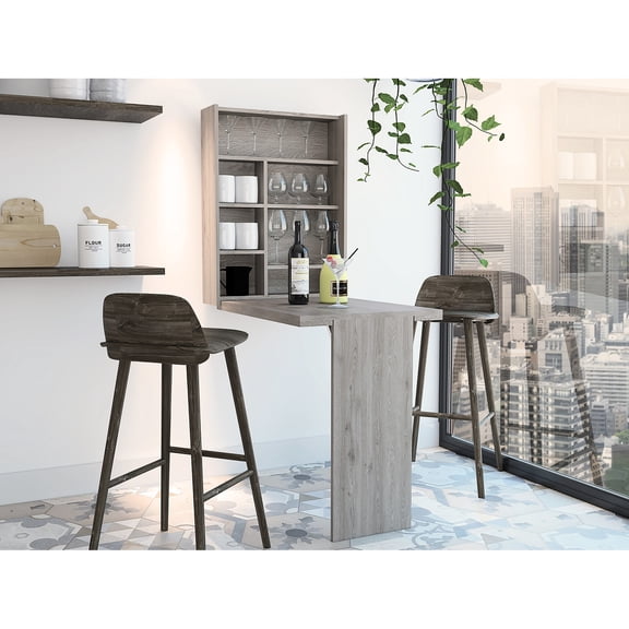 Foldable Pine Table with Multiple Shelves/For Kitchen Settings/Optimizes Storage