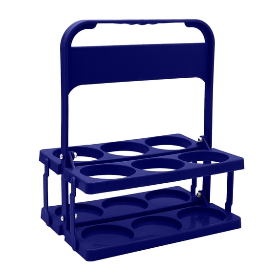Foldable Plastic Beverage Carrier | Portable Drink & Beer Bottle Holder | Compact Cup Rack for Sports & Outdoor Use | Includes Handle for Easy Transport