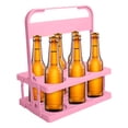 thumbnail image 1 of Foldable Plastic Bottle Carrier Caddy with Handle – Portable Drink Holder Rack for Beers, Water Bottles, Sports Drinks, Picnics and Tailgating, 1 of 7