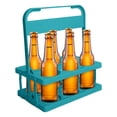 thumbnail image 1 of Foldable Plastic Carrier Basket Portable Beverage Holder for Picnics and Outdoor Activities, 1 of 7