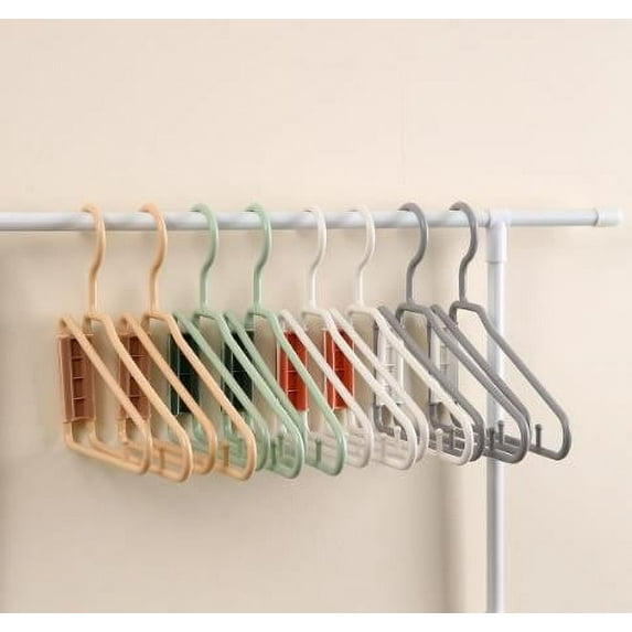 Foldable Plastic Clothes Hanger Space Saving Closet Organizer with Non-Slip Grip for Secure Hold and Gentle Fabric Care Perfect for Travel Storage and Compact Wardrobe Solutions AKLJWH