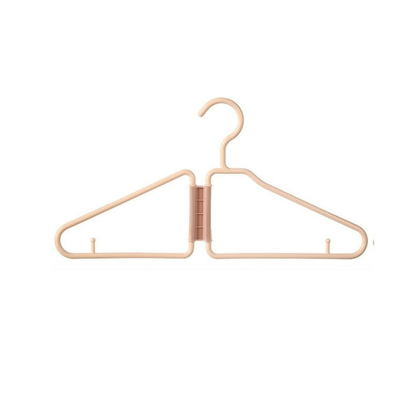 Foldable Plastic Clothes Hanger - Space Saving Collapsible Coat Hanger for Wardrobe Organization, Storage Solution for Small Spaces