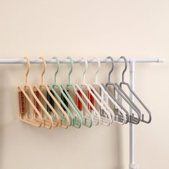 Foldable Plastic Clothes Hanger Space Saving Wall Mounted Storage Rack for Home Closet