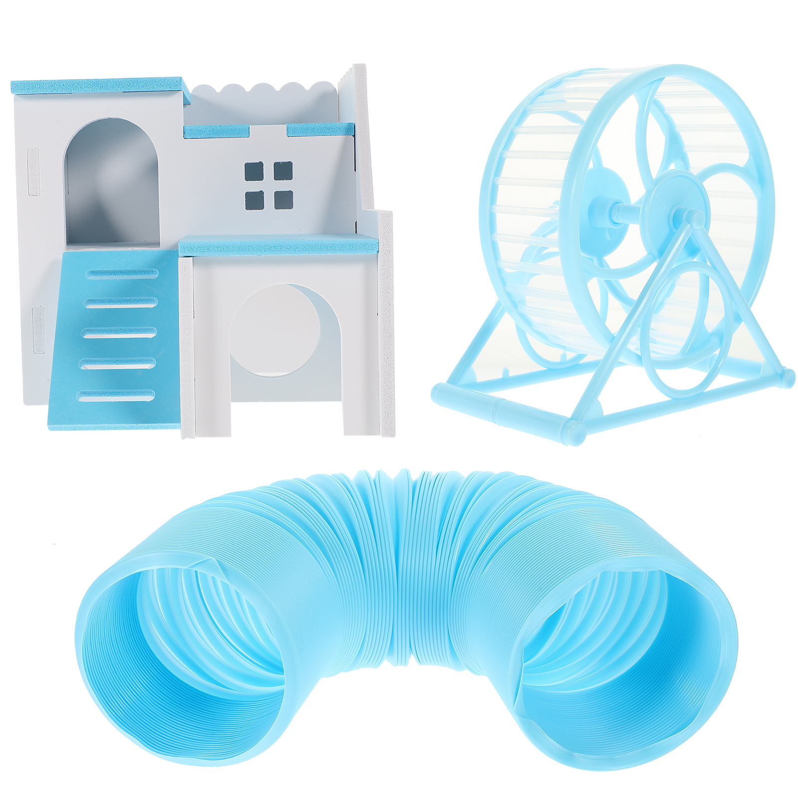 Foldable Plastic Guinea Pig Tube Tunnel Toy Set Bunny Toys for Rabbits