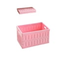 thumbnail image 1 of Foldable Plastic Storage Crate, Small Stackable Ventilated Organizer Bin with Carry Handles for Home and Desk, Assorted, 1 of 7