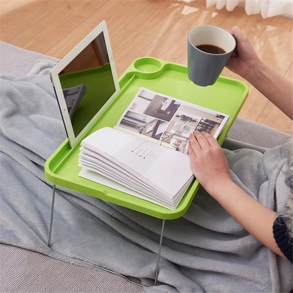 Foldable Plastic Table, Green Portable Folding Table for Camping Picnic Party, Lightweight Indoor Outdoor Utility Desk Office&Craft&Stationery