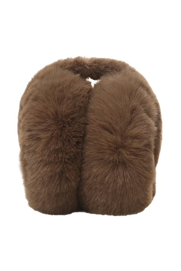 Foldable Plush Earmuffs for Women Warm Ear Warmers Cold Weather Ear Protective Furry Ear Flaps for Outdoor Activities