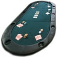 thumbnail image 1 of Foldable Poker Table Top with Water Resistant Mat and Cupholders, 1 of 6