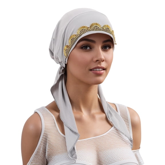 Foldable Polyester Bonnet Comfortable Headwear Portable Hair Accessory for Travel and Daily Use Easy Carry