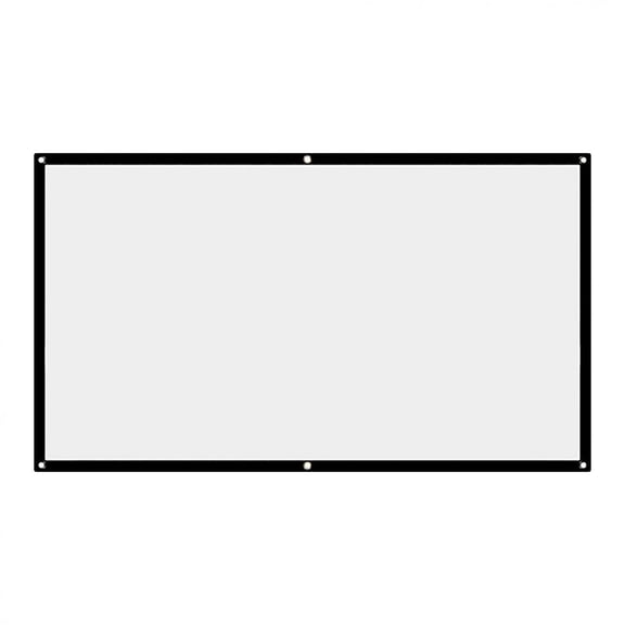 Foldable Polyester Projector Screen Matte White 1.1 Gain Crease Free Wall Mount Portable HD Projection Curtain For Home Theater Outdoor Party Meeting