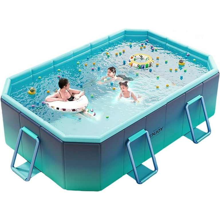 Foldable Pool, Non-Inflatable Kids' and Adults' Outdoor Swimming