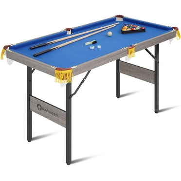 Folding Billiard Table, Portable Pool Table Indoor Arcade Game Set with Cues, Triangle, Chalk, Brush for Kids and Adults Game Rooms Indoor & Outdoor