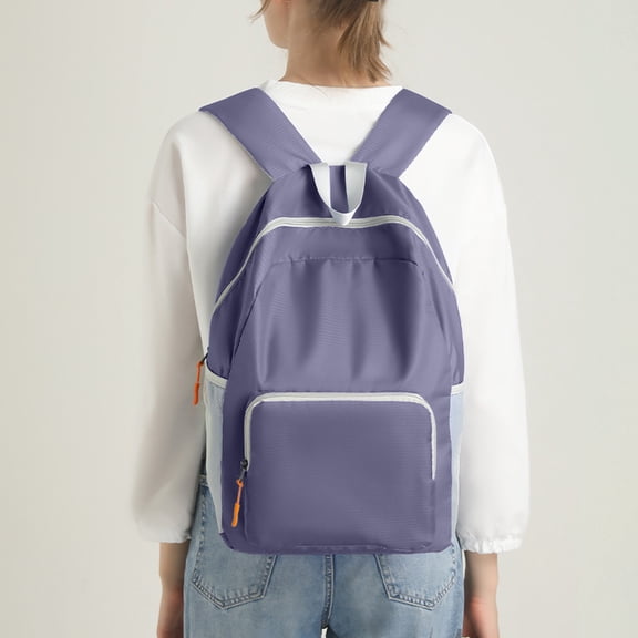 Foldable Portable Backpack and Large Capacity Ultralight Travel Bag and Lightweight Outdoor Backpack New, Style-hd-413, Purples