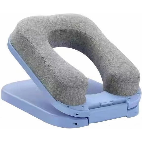 Foldable Portable Desk Pillow for Napping,Adjustable Office and School Face Down Pillow for Sleeping,Memory Cotton Travel Head Support Pillows, Blue, 1 Pack