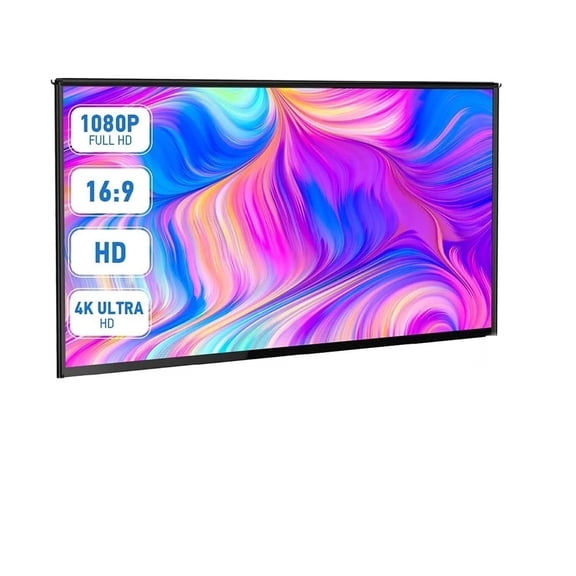 Foldable Portable HD Projector Screen Movie Video Projection Screen ,Wrinkle-Free