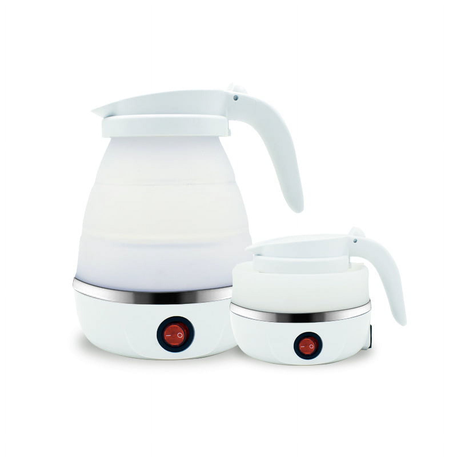 Buy Foldable Electric Kettle 600ml Kettle for Travelling  Mini Boiler for  Hot Water Portable Travel kettle For Home & Office Use Silicone Fast  Boiling Hot Water Boiler & Tea Heater White