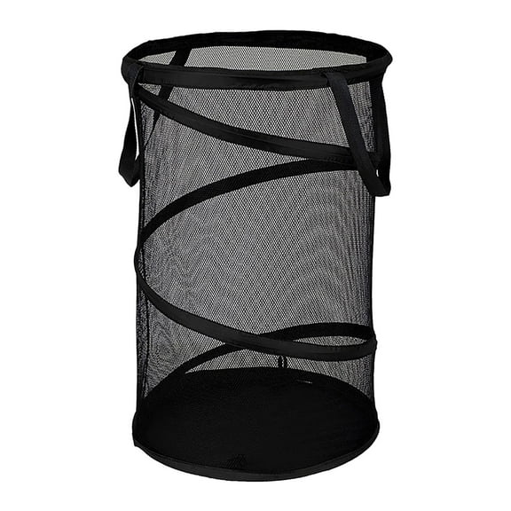 Foldable Portable Mesh Laundry Basket with Lid Large Size Durable for Laundry and Storage