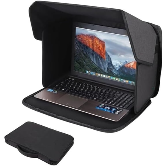 Foldable Portable Outdoor Laptop Sunshade Privacy Cover Notebook Protective Case for Working Outside,Computer Privacy Hood Foldable and Portable Shield Cover Computer Hood Outside Glare