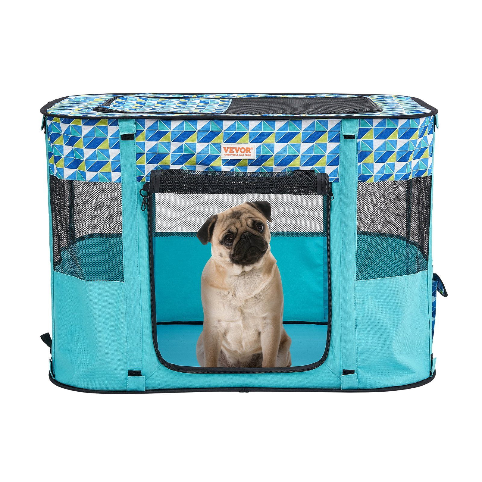 Foldable Portable Pet Playpen 32x24x22 Inches Waterproof 600D Oxford Cloth Removable Zipper Crate Kennel for Puppy Dog Cat Indoor Outdoor Travel Camping Rectangle Small