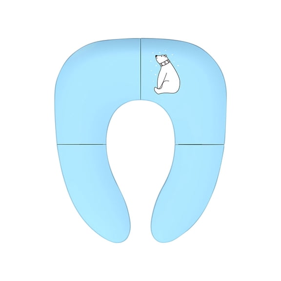 Foldable & Portable Potty Seat Cover, PHIGZNT Travel-friendly Potty Seat for Boys & Girls, Non-Slip with Splash Guard & 2 Suction Cups, Carry Bag Included (Blue)