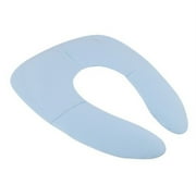 Foldable & Portable Potty Seat Cover, Travel-friendly Potty Seat for Boys & Girls, Non-Slip with Splash Guard & 2 Suction Cups, Carry Bag Included Light Blue