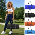 thumbnail image 1 of Foldable Portable Sports Gym Duffel Bag, Lightweight Travel Storage Organizer Bag with Inner Pocket for Men Women, Durable Handbag for Camping Workout, Easter Gift Travel Gear, Orange, 1 of 6