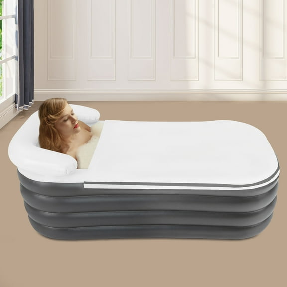 Foldable Portable Standing Bathtub Inflatable SPA for Shower Stall Hot Ice Bath