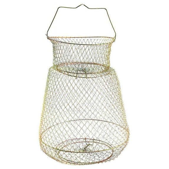 Foldable Portable Steel Wire Fishing Pot Trap Net Crawdad Cage Fish Basket