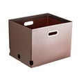 thumbnail image 1 of Foldable Portable Storage Box for Books Clothes Toys - Collapsible Plastic Organizer Bin with Handles for Student Dormitory Home Desktop Closet Storage - Space Saving Stackable Container, 1 of 4
