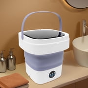 Foldable Portable Washing Machine, 12L Mini Washer with Pure Copper Motor, Small Compact Travel Washing Machine for Apartment Dorm RV Camping   Timer & Drain Hose, 36W, Purple
