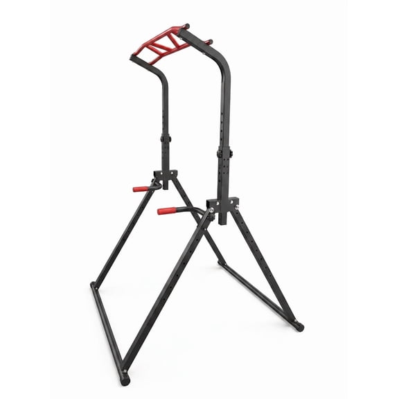 Foldable Power Tower Dip Station, 440LBS Heavy-Duty Free Standing Pull Up Bar, Multi-Function Home Gym Equipment for Pull-Ups, Dips and Full-Body Strength Training