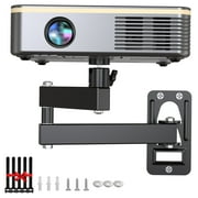 Foldable Projector Wall Mount, 14inch/35cm Arm Adjustable Tilt Swivel Projector Holder Wall Mount Stand for Projector with 1/4" (6mm) Screw