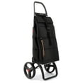 thumbnail image 1 of Foldable Puffer Grocery Shopping Cart with Wheels | Collapsible Personal Folding Cart for Groceries | Durable & Portable | Black, 1 of 8