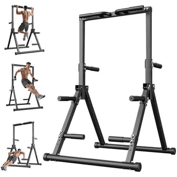 Foldable Pull Up Bar Free Standing, Strength Training Pull-up Bars Adjustable Pull Up Station, Power Tower Pull Up Bar MultiFunction Pull Up Dip Station Workout Equipment For Home Gym Support 480 LBS