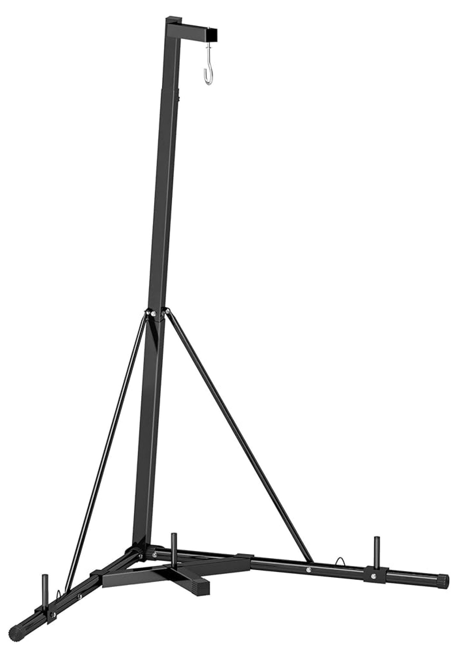 Foldable Punch Bag Stand, Height Adjustable Heavy Bag Stand with Weighted Base, Free Standing for Home Gym, Stand Only