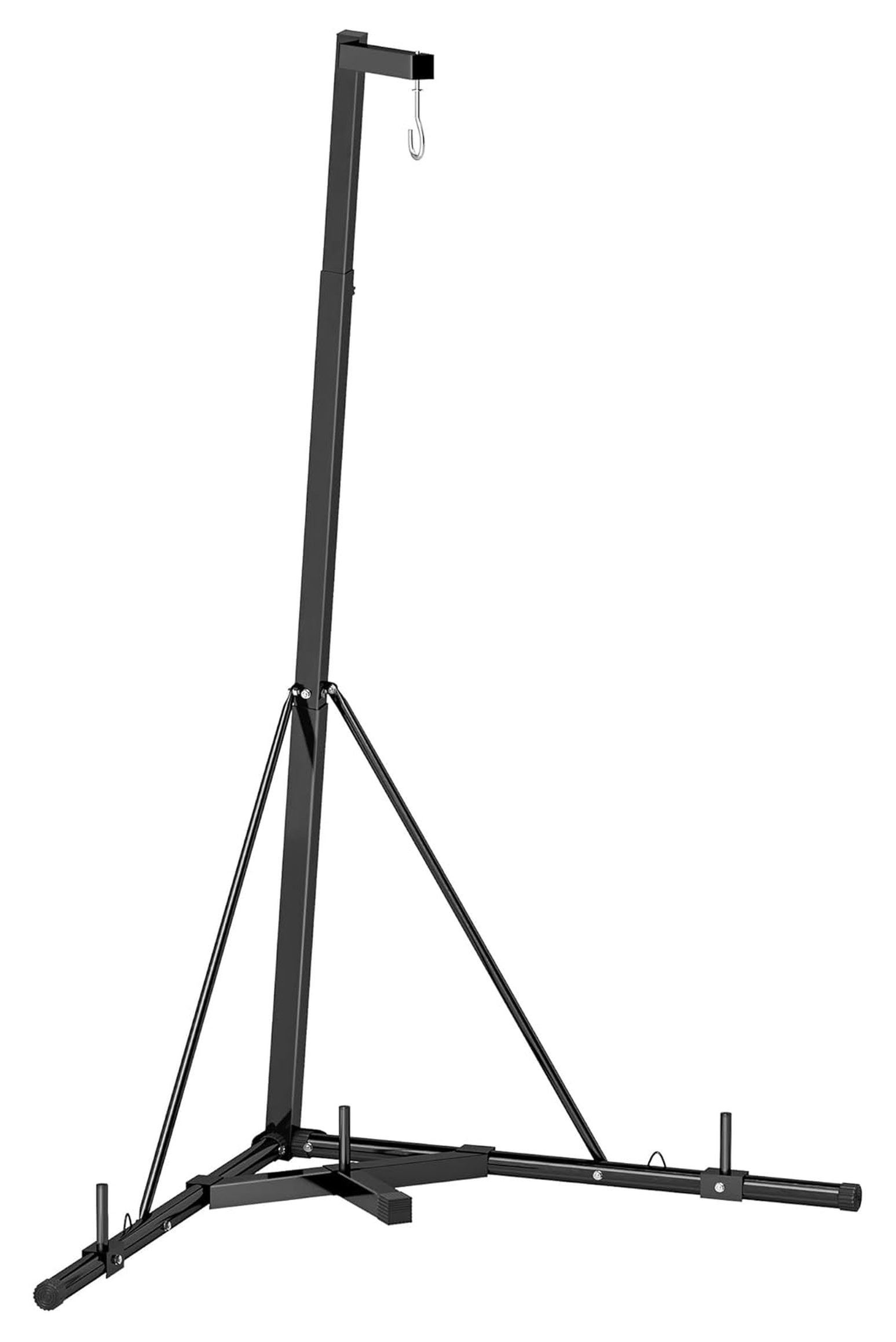 Foldable Punch Bag Stand, Height Adjustable Heavy Bag Stand with Weighted Base, Free Standing for Home Gym, Stand Only