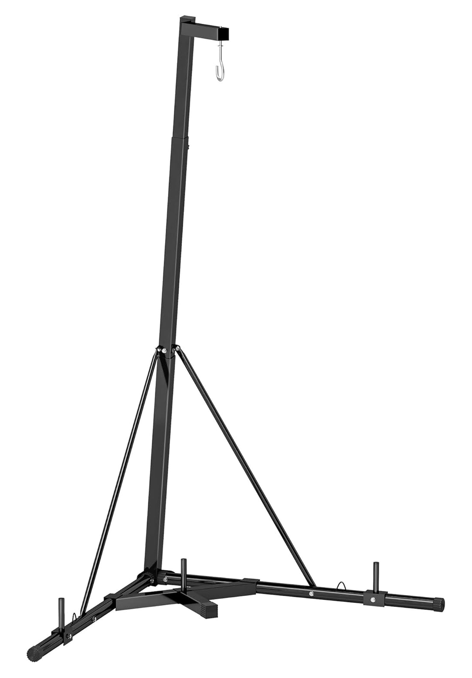 Foldable Punch Bag Stand, Height Adjustable Heavy Bag Stand with Weighted Base, Free Standing for Home Gym, Stand Only