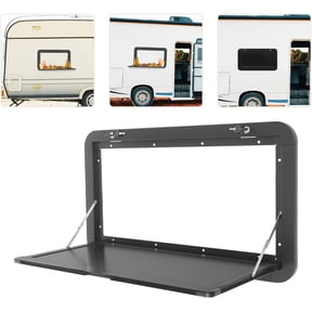 Foldable RVs Table, Lockable Wall Mounted Table, 55LBS Load Capacity, Space-Saving Folding Table Camping Picnic Table for Vans, Trucks, Campervans