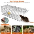 thumbnail image 1 of Foldable Rat Trap Cage Humane Live Rodent Trap Cage Galvanized Iron Mice Mouse Control Bait Catch with Detachable L Shaped Rod, 1 of 8