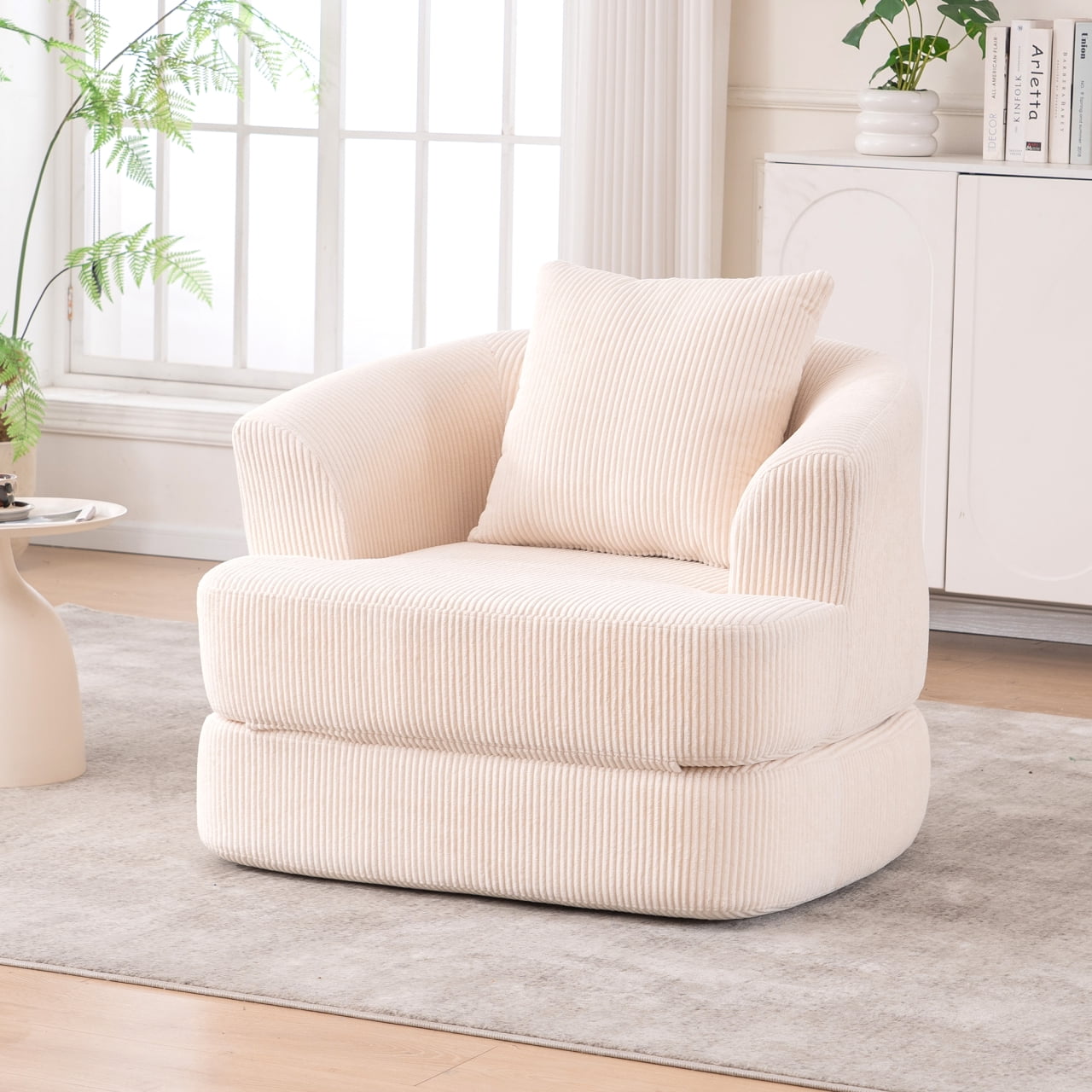 Foldable Recliner Chair with Memory Foam Cushion, Portable Lounge Chair ...