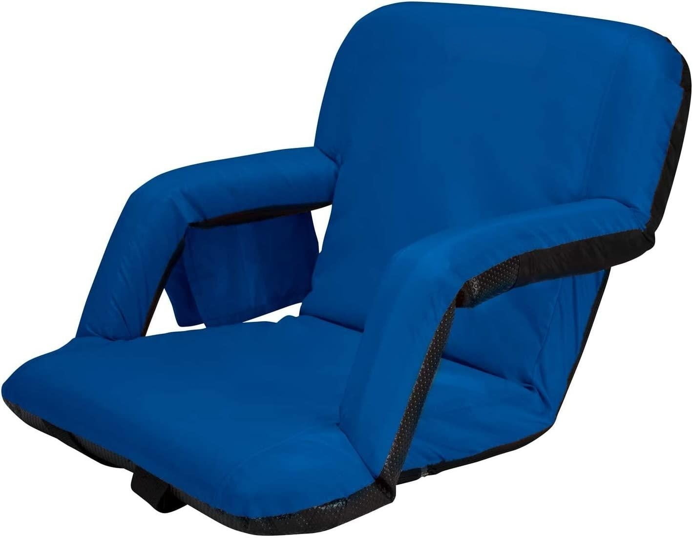 Foldable Reclining Stadium Seat Reclining Bleacher Chair with Back