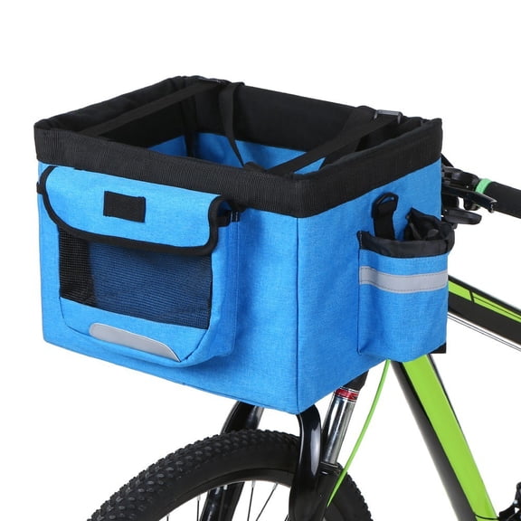 Foldable Removable Bicycle Front Basket for Pets and Small Animals